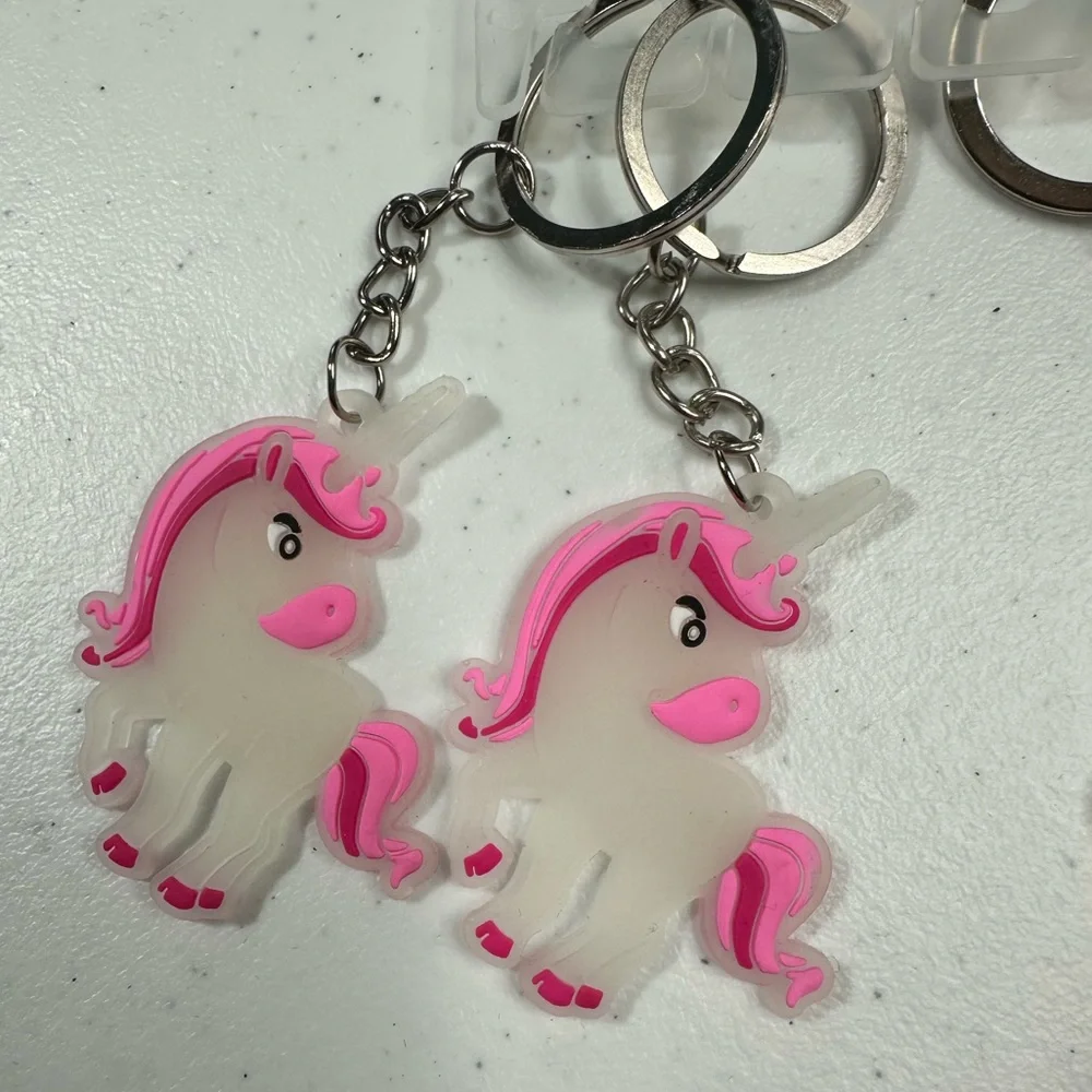 10 pack Colorful Unicorn Keychains great for party favors or gifts